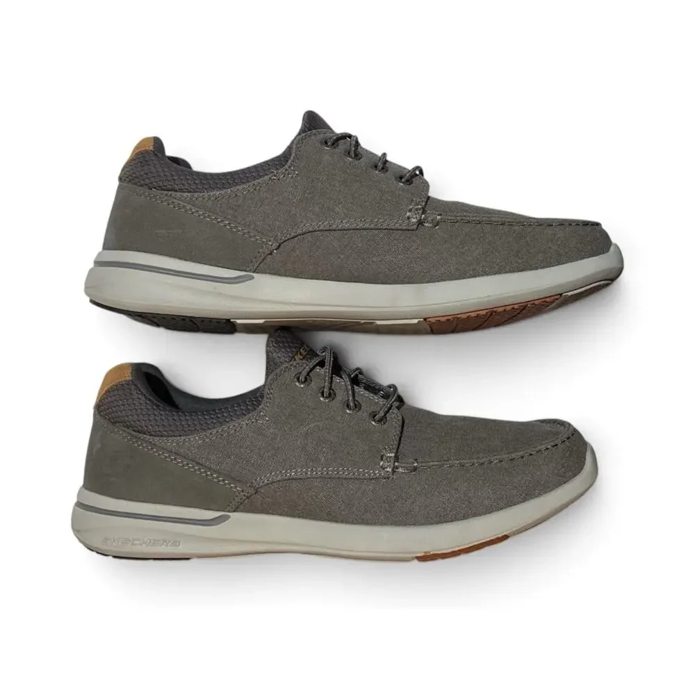 Skechers Mens Elent Mosen Relaxed Fit Boat Casual Comfort Sneaker Charcoal 11